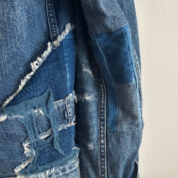 Levi's Made & Crafted Boro Patchwork Blue Denim Type IV Trucker Jacket - Medium - Picture 12 of 15